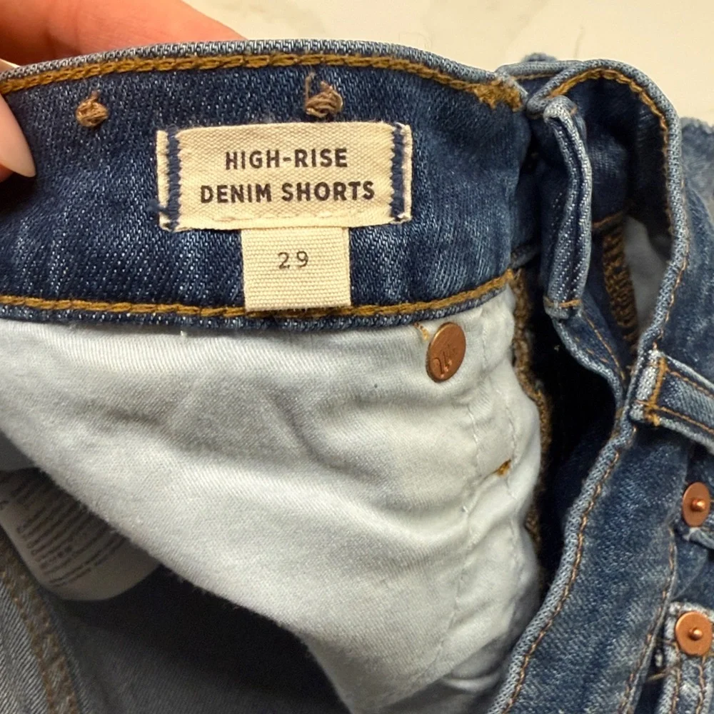 Madewell Dark Blue Denim Shorts - Picture 5 of 5